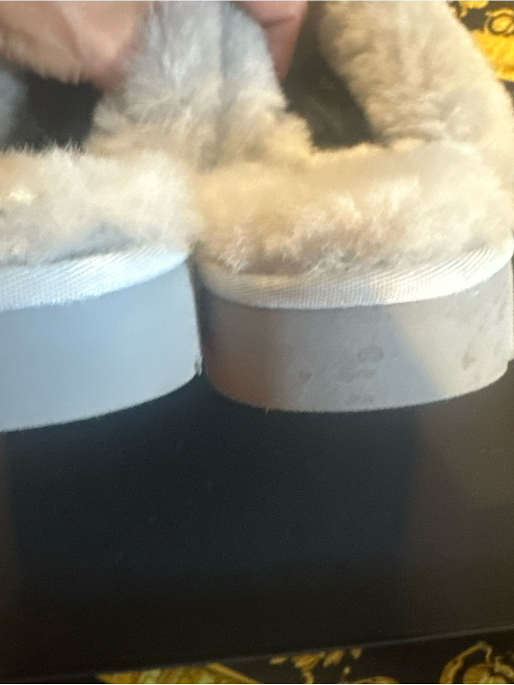 UGG Women’s Cozy Gray Plush Shearling Slippers Sz 10 - Picture 12 of 14